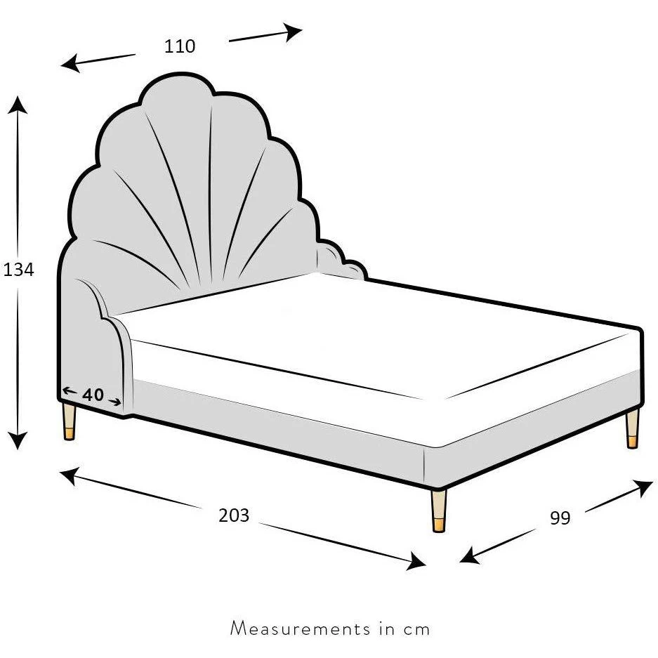 Cherry Tree Furniture ARIEL Pink Crushed Velvet Upholstered Kid's Princess Bed With Scalloped Headboard 4 Cherry Tree Furniture ARIEL Pink Crushed Velvet Upholstered Kid's Princess Bed With Scalloped Headboard - Image 2