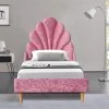 Cherry Tree Furniture ARIEL Pink Crushed Velvet Upholstered Kid's Princess Bed With Scalloped Headboard 1 Cherry Tree Furniture ARIEL Pink Crushed Velvet Upholstered Kid's Princess Bed With Scalloped Headboard -Garden Store 757824ff f2a3 43e6 9dd3 a935b602117a