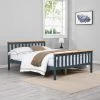 Marta Solid Wooden Shaker Style Double Bed In Blue And Oak -Garden Store 7a7a6d39 f0ed 4f88 b3a7 19b5296fc501