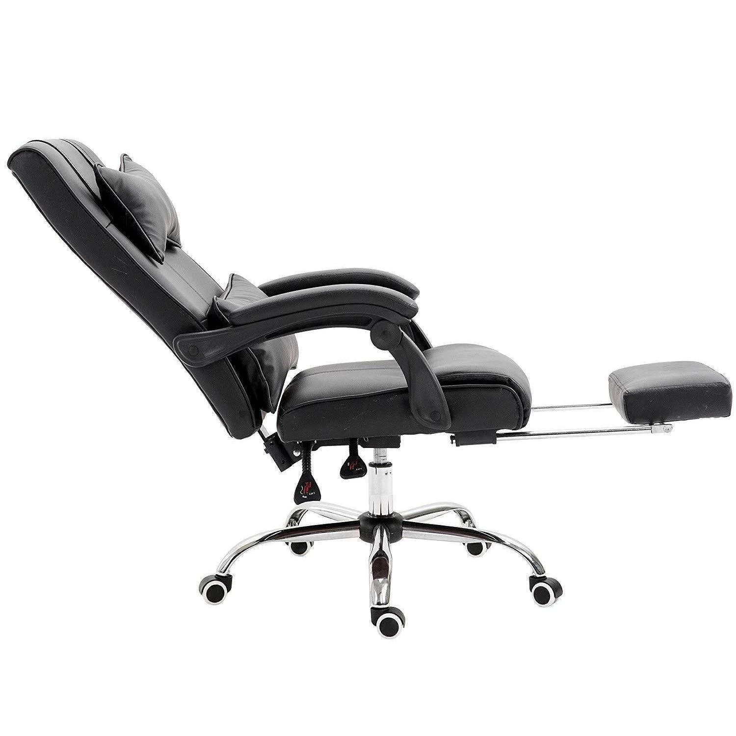 Lawrence Executive Reclining Chair With Foot And Headrest In Black 5 Lawrence Executive Reclining Chair With Foot And Headrest In Black - Image 3