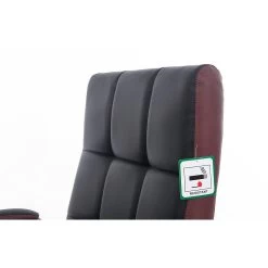 Waffle Contrasting Panels High Back PU Leather Swivel Executive Office Chair, Black & Brown -Garden Store 81kHw6OQnFL. SL1500