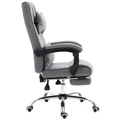Lawrence Executive Reclining Chair With Foot And Headrest In Grey -Garden Store 913 tzm4eoL. SL1500