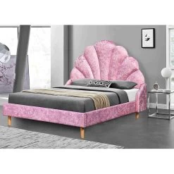 Cherry Tree Furniture ARIEL Pink Crushed Velvet Upholstered Kid's Princess Bed With Scalloped Headboard 11 Cherry Tree Furniture ARIEL Pink Crushed Velvet Upholstered Kid's Princess Bed With Scalloped Headboard -Garden Store 91OrEPzgyxL. AC SL1500