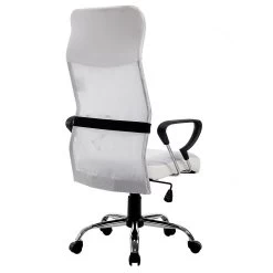 Sleek Design High Back Mesh Fabric Swivel Office Chair With Chrome Base, MO57 White -Garden Store 91ofFUuOpWL. SL1500