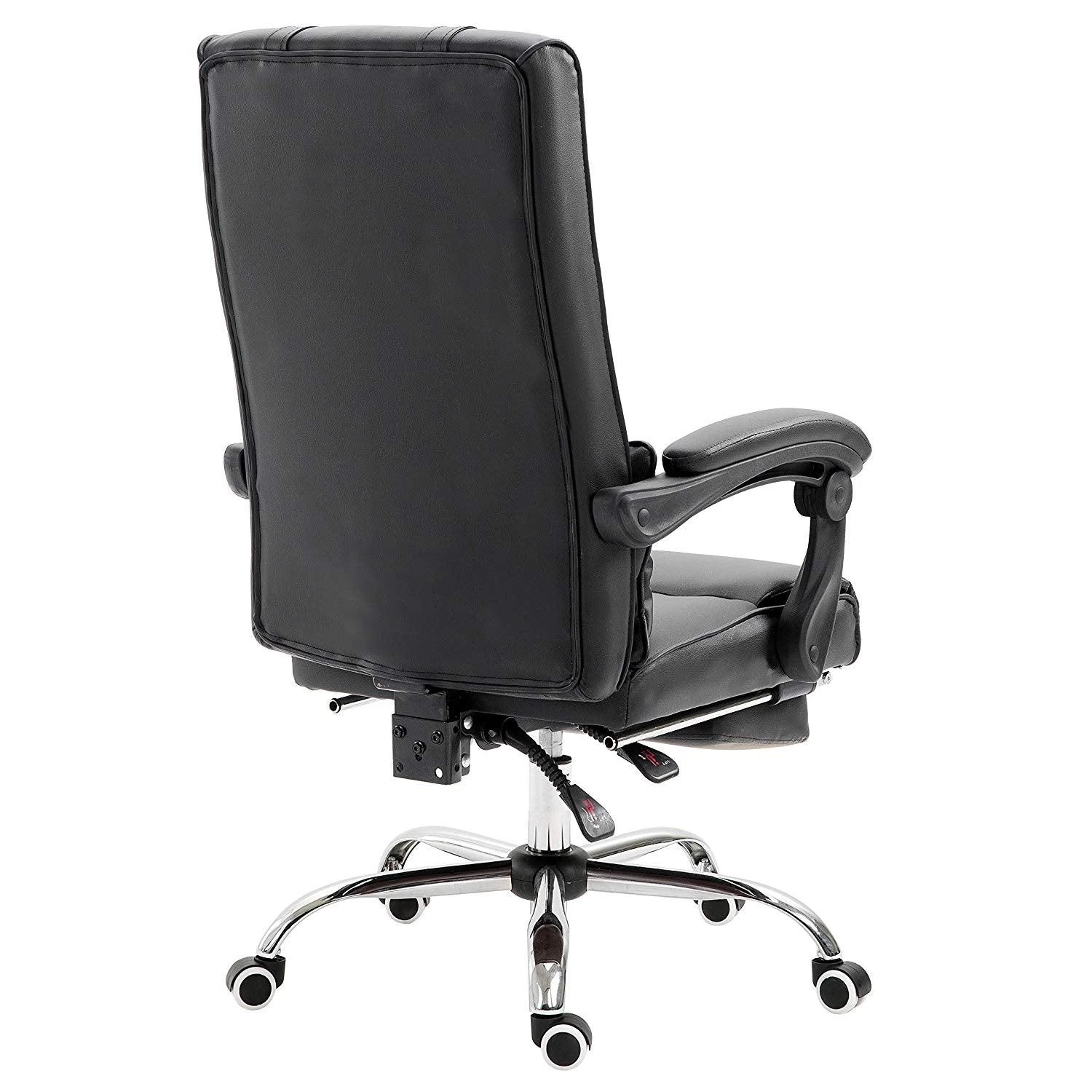 Lawrence Executive Reclining Chair With Foot And Headrest In Black 6 Lawrence Executive Reclining Chair With Foot And Headrest In Black - Image 4