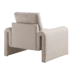 Hampstead Taupe Boucle Curved Armchair -Garden Store ACH 2161 TAUPE BOUCLE WB4