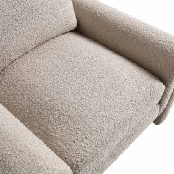 Hampstead Taupe Boucle Curved Armchair -Garden Store ACH 2161 TAUPE BOUCLE detail2
