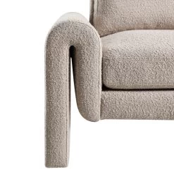Hampstead Taupe Boucle Curved Armchair -Garden Store ACH 2161 TAUPE BOUCLE detail5