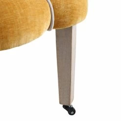 Barnard Scalloped Clam Chair, Mustard Chenille -Garden Store ACH 2163 MUSTARD CHENILLE detail3