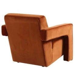 Brompton Sculptural Armchair, Rust Velvet -Garden Store ACH 2173 RUST VEL WB4