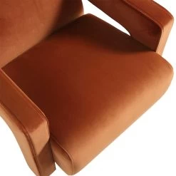 Brompton Sculptural Armchair, Rust Velvet -Garden Store ACH 2173 RUST VEL detail2