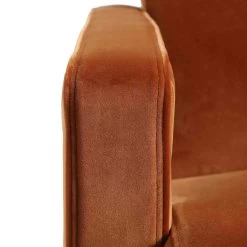 Brompton Sculptural Armchair, Rust Velvet -Garden Store ACH 2173 RUST VEL detail4