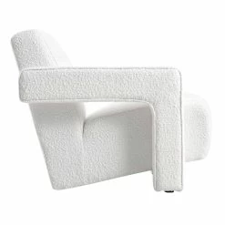 Brompton Sculptural Armchair, White Boucle -Garden Store ACH 2173 WHITE BOUCLE WB3
