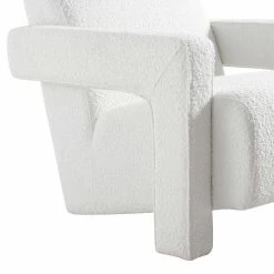 Brompton Sculptural Armchair, White Boucle -Garden Store ACH 2173 WHITE BOUCLE detail1