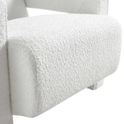 Brompton Sculptural Armchair, White Boucle -Garden Store ACH 2173 WHITE BOUCLE detail3