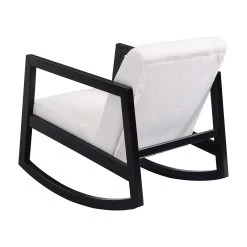 Fyne Ecru Boucle Rocking Armchair, Black Frame -Garden Store ACH 38 ECRU BLACK WB4
