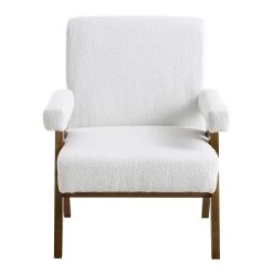 Chinnor White Boucle Accent Chair -Garden Store ACH 729 WHITE BOUCLE WB1