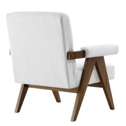Chinnor White Boucle Accent Chair -Garden Store ACH 729 WHITE BOUCLE WB4