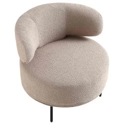 Penn Taupe Boucle Wing Back Accent Chair -Garden Store ACH 750 TAUPE BOUCLE WB3