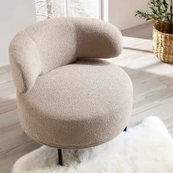 Penn Taupe Boucle Wing Back Accent Chair -Garden Store ACH 750 TAUPE BOUCLE scene1