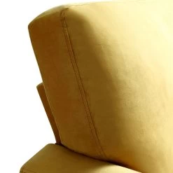 Brigette Mustard Velvet Armchair With Antique Brass Castor Legs -Garden Store AYSF 010 MUSTARD VEL 1ST detail1