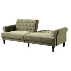Hanney 3-Seater Chesterfield Sofabed In Moss Green Velvet -Garden Store AYSF 011 MOSSGREEN VEL WB3