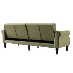 Hanney 3-Seater Chesterfield Sofabed In Moss Green Velvet -Garden Store AYSF 011 MOSSGREEN VEL WB8