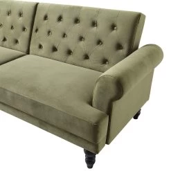 Hanney 3-Seater Chesterfield Sofabed In Moss Green Velvet -Garden Store AYSF 011 MOSSGREEN VEL detail1