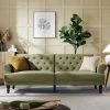 Hanney 3-Seater Chesterfield Sofabed In Moss Green Velvet -Garden Store AYSF 011 MOSSGREEN VEL scene1
