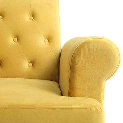Hanney 3-Seater Chesterfield Sofabed In Mustard Yellow Velvet -Garden Store AYSF 011 MUSTARD VEL detail3