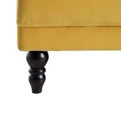 Hanney 3-Seater Chesterfield Sofabed In Mustard Yellow Velvet -Garden Store AYSF 011 MUSTARD VEL detail4