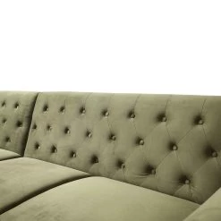 Hanney Chesterfield Chaise Sofabed In Moss Green Velvet -Garden Store AYSF 012 MOSSGREEN VEL detail2