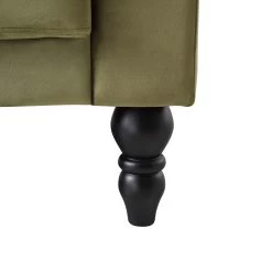 Hanney Chesterfield Chaise Sofabed In Moss Green Velvet -Garden Store AYSF 012 MOSSGREEN VEL detail4