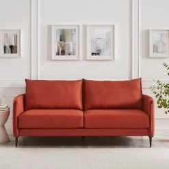 Bari Burnt Ochre Fabric Sofa -Garden Store AYSF 08 ORANGEFAB 3ST main