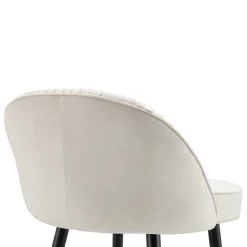 Miyae Set Of 2 Pleated Champagne Beige Velvet Upholstered Counter Stools 23 Miyae Set Of 2 Pleated Champagne Beige Velvet Upholstered Counter Stools -Garden Store BCH 2148 CHAMP VEL 2P detail2