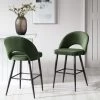 Oakley Set Of 2 Dark Green Velvet Upholstered Counter Stools With Contrast Piping 2 Oakley Set Of 2 Dark Green Velvet Upholstered Counter Stools With Contrast Piping -Garden Store BCH 2155 DARKGREEN VEL 2P main