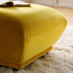 Gianni Pouffe, Goldenrod Velvet -Garden Store BOSF 9678 GOLD VEL STOOL scene2
