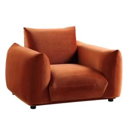 Gianni Armchair, Rust Velvet -Garden Store BOSF 9678 RUST VEL 1ST WB2