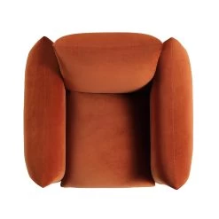 Gianni Armchair, Rust Velvet -Garden Store BOSF 9678 RUST VEL 1ST WB3
