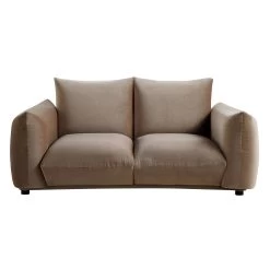 Gianni Two Seater Sofa, Mink Velvet -Garden Store BOSF 9678 TAUPE VEL 2ST WB1