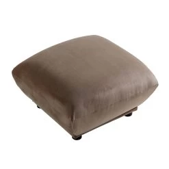 Gianni Pouffe, Mink Velvet 18 Gianni Pouffe, Mink Velvet -Garden Store BOSF 9678 TAUPE VEL STOOL WB2