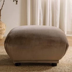 Gianni Pouffe, Mink Velvet 14 Gianni Pouffe, Mink Velvet -Garden Store BOSF 9678 TAUPE VEL STOOL scene3
