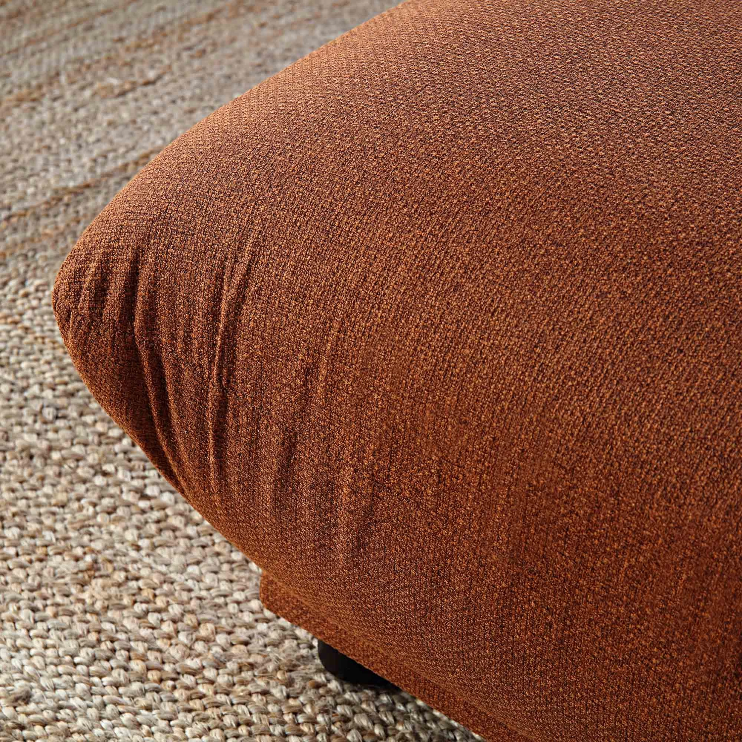 Gianni Pouffe, Terracotta Fabric 5 Gianni Pouffe, Terracotta Fabric - Image 3