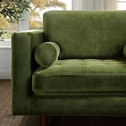 Henrietta Armchair, Moss Green Velvet -Garden Store BOSF 9680 FERN VEL 1ST scene3