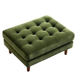 Henrietta Ottoman, Moss Green Velvet -Garden Store BOSF 9680 FERN VEL STOOL WB1