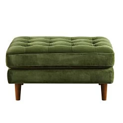 Henrietta Ottoman, Moss Green Velvet -Garden Store BOSF 9680 FERN VEL STOOL WB2