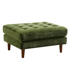 Henrietta Ottoman, Moss Green Velvet -Garden Store BOSF 9680 FERN VEL STOOL WB3