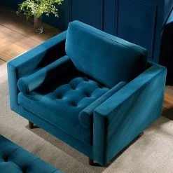 Henrietta Armchair, Teal Velvet -Garden Store BOSF 9680 TEAL VEL 1ST scene2