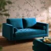 Henrietta 2-Seater Sofa, Teal Velvet -Garden Store BOSF 9680 TEAL VEL 2ST main