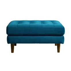 Henrietta Ottoman, Teal Velvet 13 Henrietta Ottoman, Teal Velvet -Garden Store BOSF 9680 TEAL VEL STOOL WB2